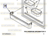 Whirlpool WPW10468559 Clear Fridge Door Shelf Trim
