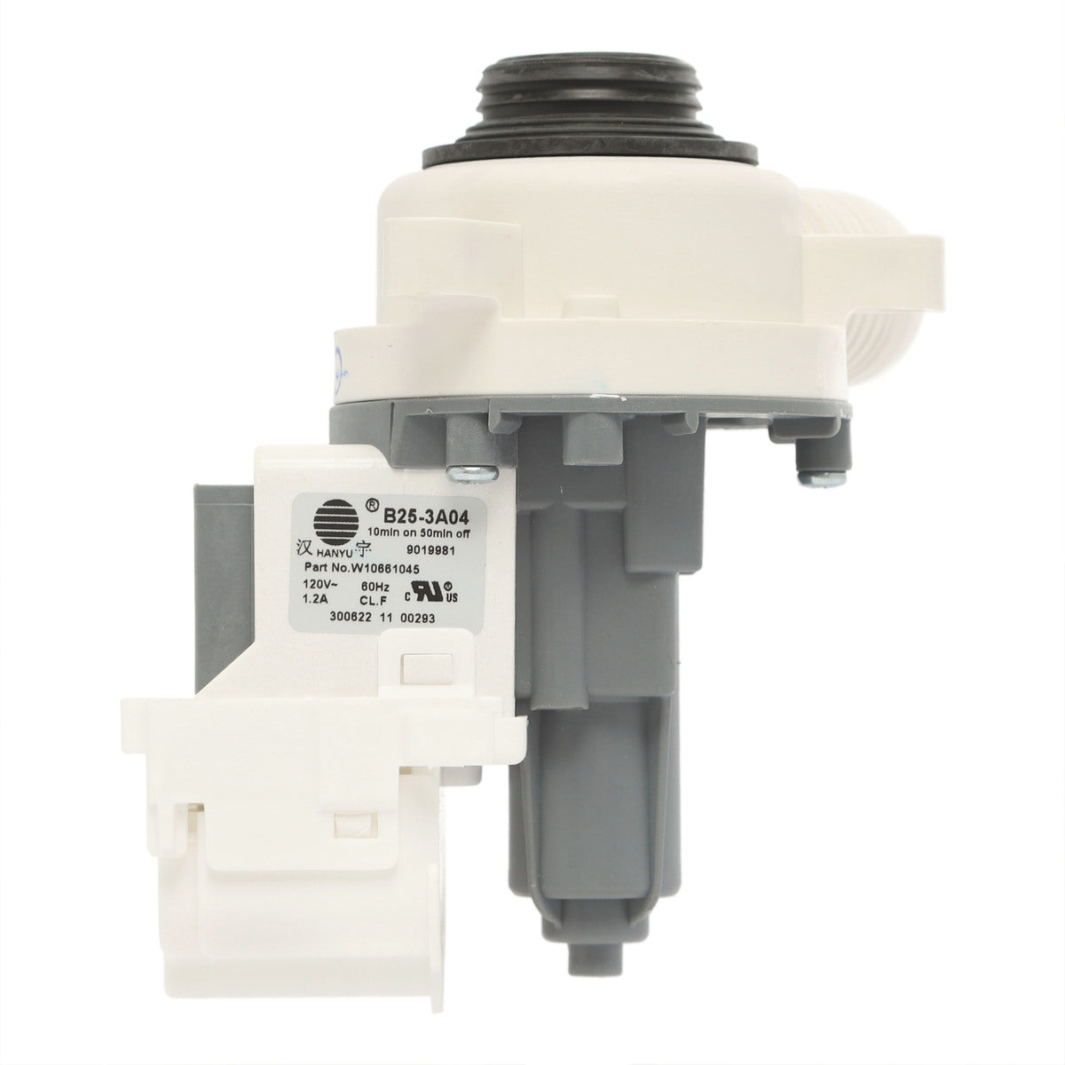 WPW10661045 Drain Pump for Whirlpool Washing Machine