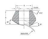 1/2" Weldolet (Buttweld Outlet) Sch 10S - SS 304/304L