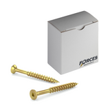 #8 x 3-1/2" Flooring Screws Yellow Zinc