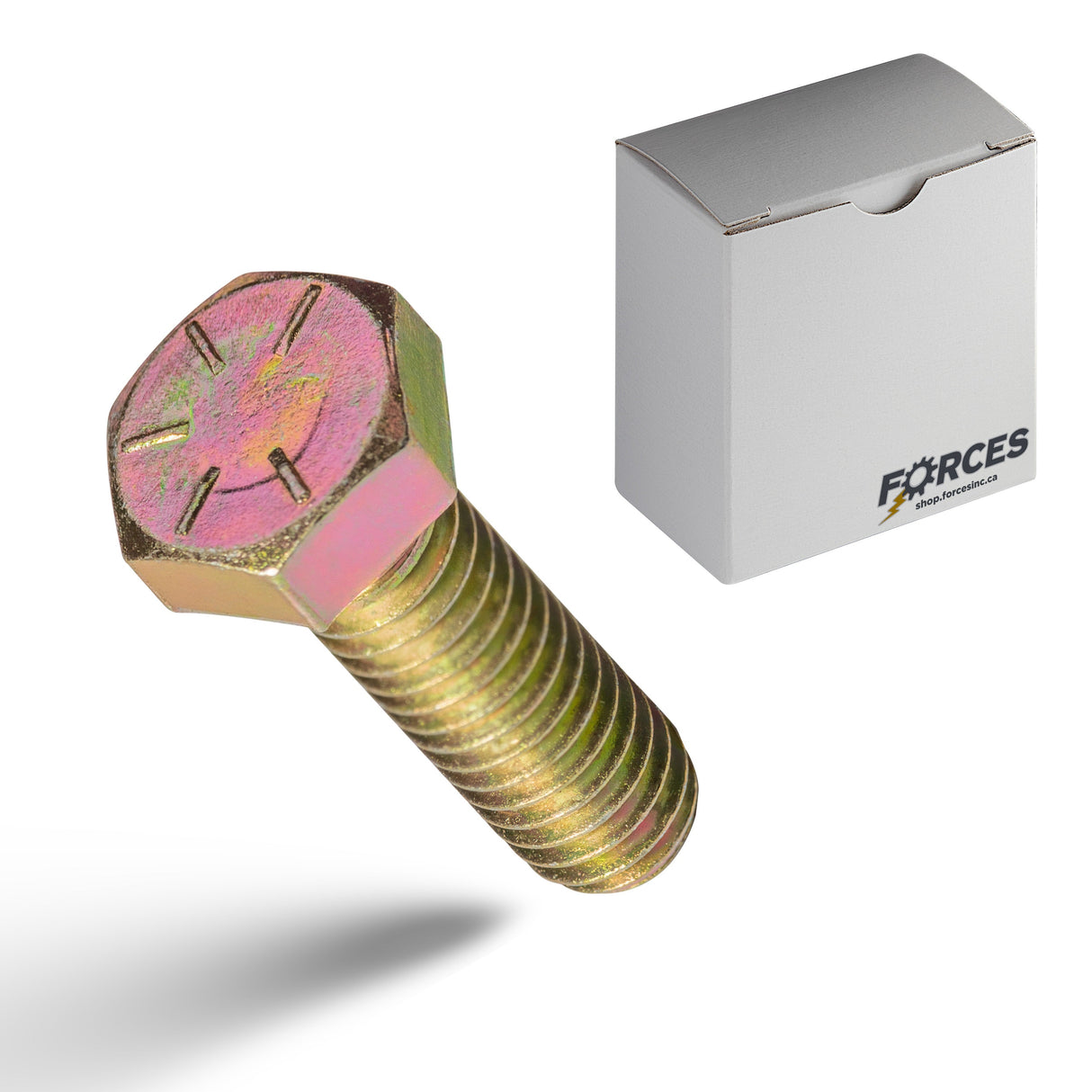 Hex Head Bolt 5/16"-24 x 7/8" Full thread - Yellow Zinc Grade 8