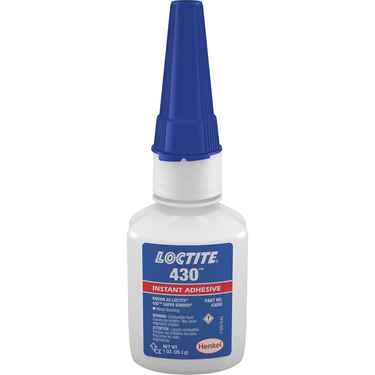 430 Instant Adhesive, Clear, Bottle, 1 fl. oz.