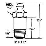 Fitting, 1/8" Thread