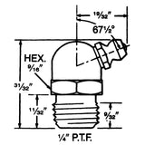 Fitting, 1/4" Thread