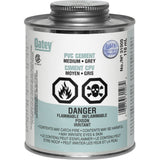 PVC Cement, 0.250 lbs, Brush-Top Can, Grey