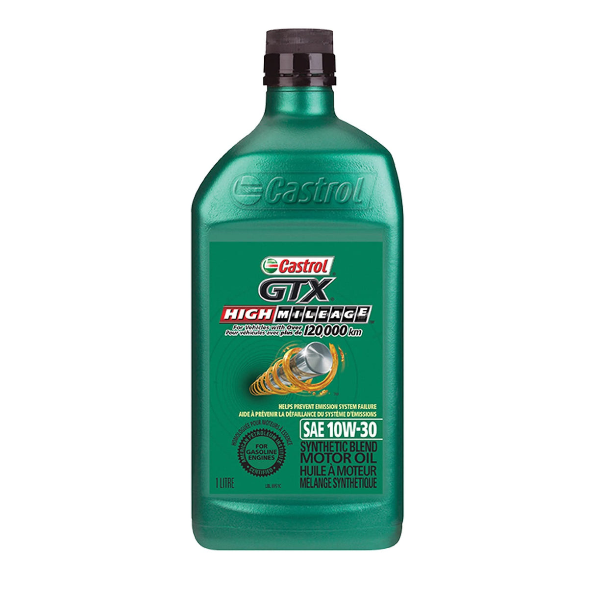 GTX® HIGH MILEAGE 10W30 Motor Oil, 1 L, Bottle