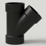 LESSO ABS 45° Wye — Hub × Hub × Hub DWV, cUPC Certified