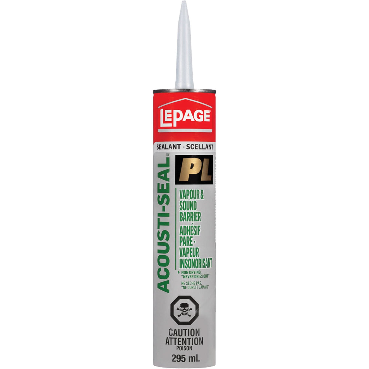 PL® Vapour Barrier & Sound Reduction Adhesive, 825 ml, Tube, Black