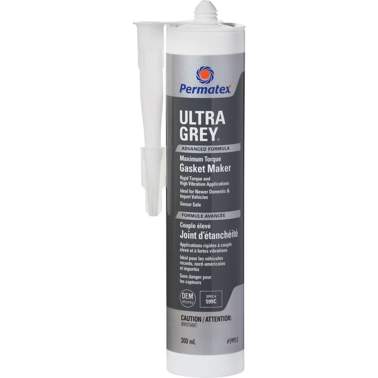 Ultra Grey® Rigid High-Torque RTV Silicone Gasket Maker, Cartridge, Grey