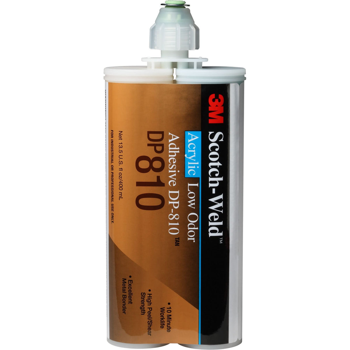 Scotch-Weld™ Low-Odor Acrylic Adhesive, Two-Part, Cartridge, 400 ml, Off-White