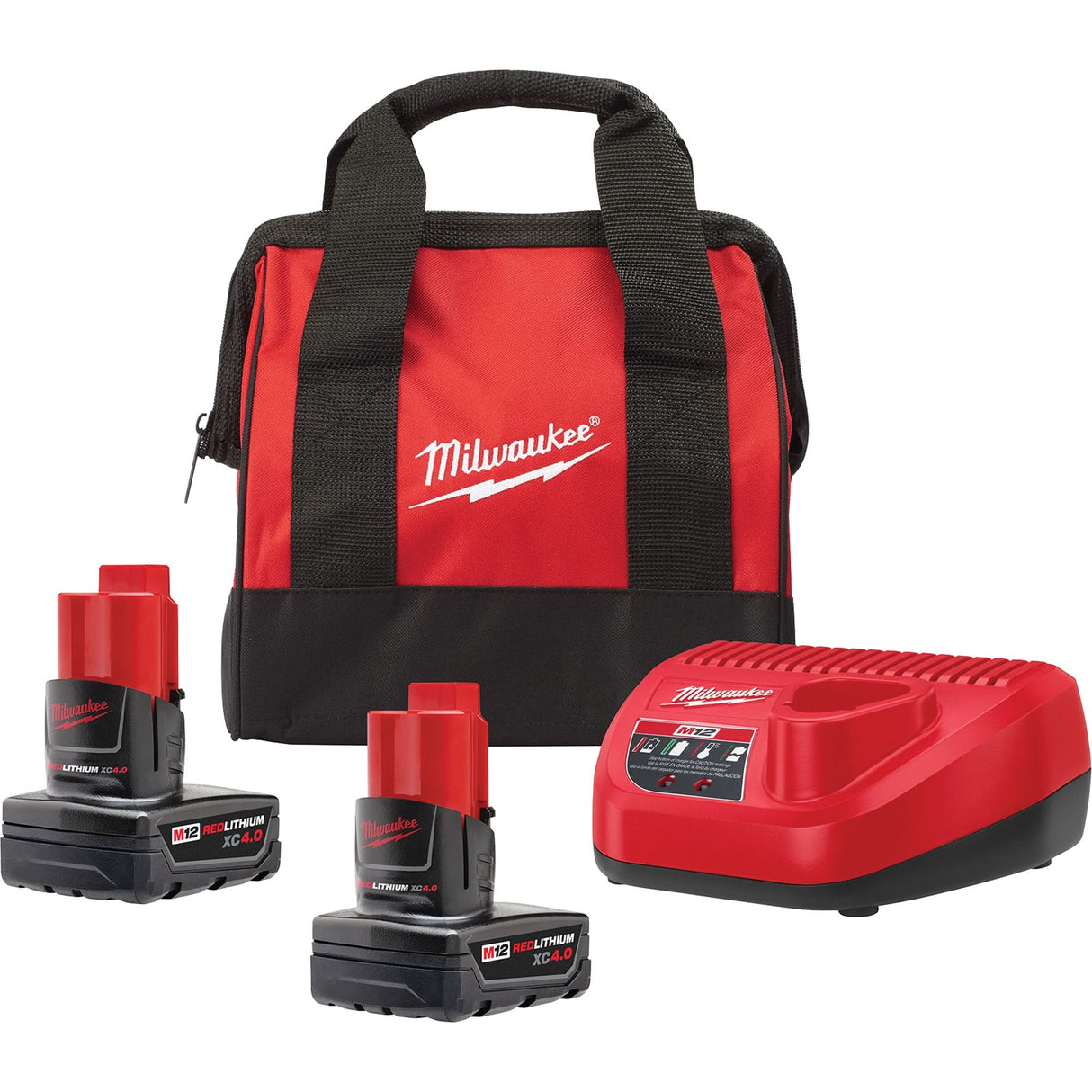 M12 Battery & Charger Starter Kit, 12 V, Lithium-Ion