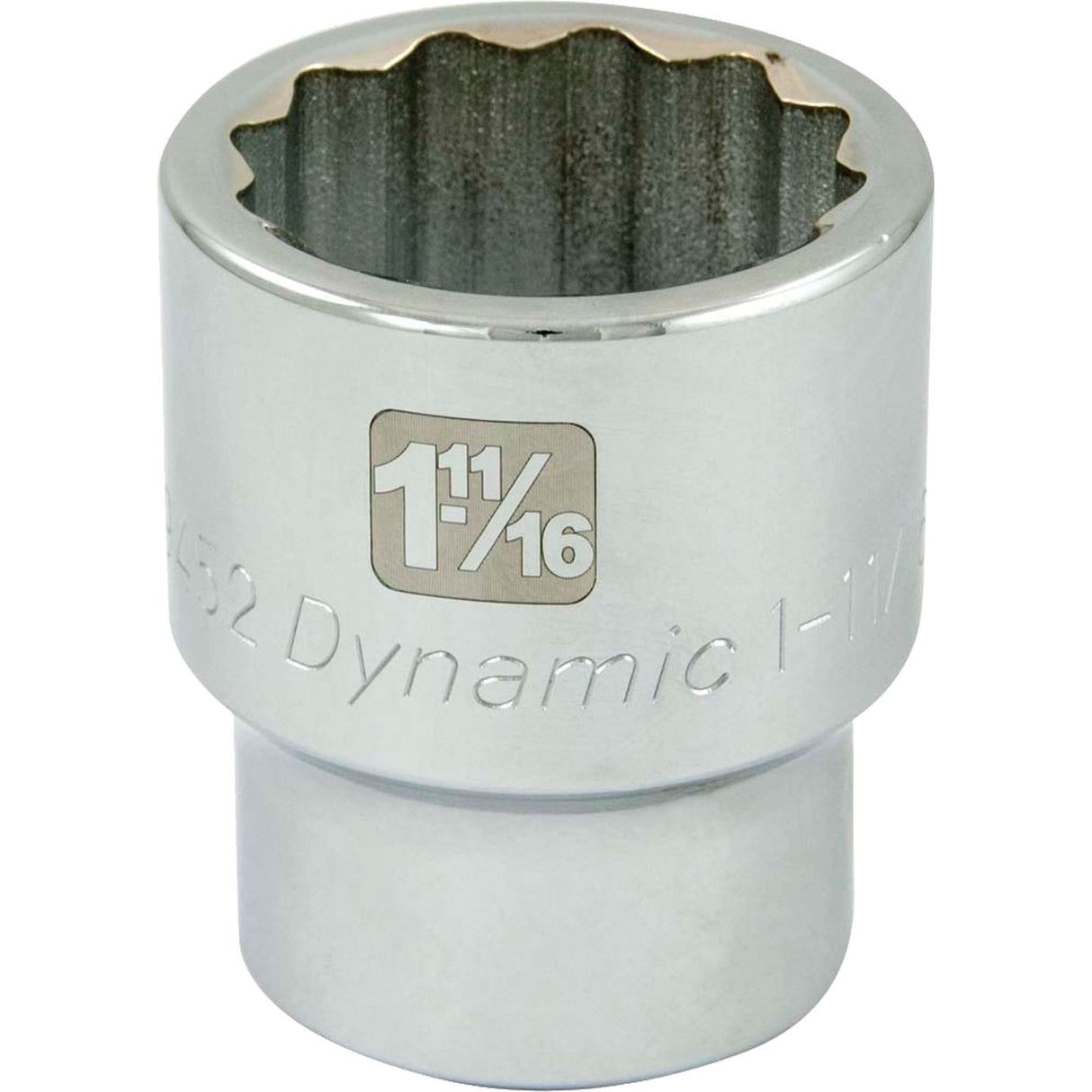 Chrome Socket, 1-11/16", 1" Drive, 12 Points