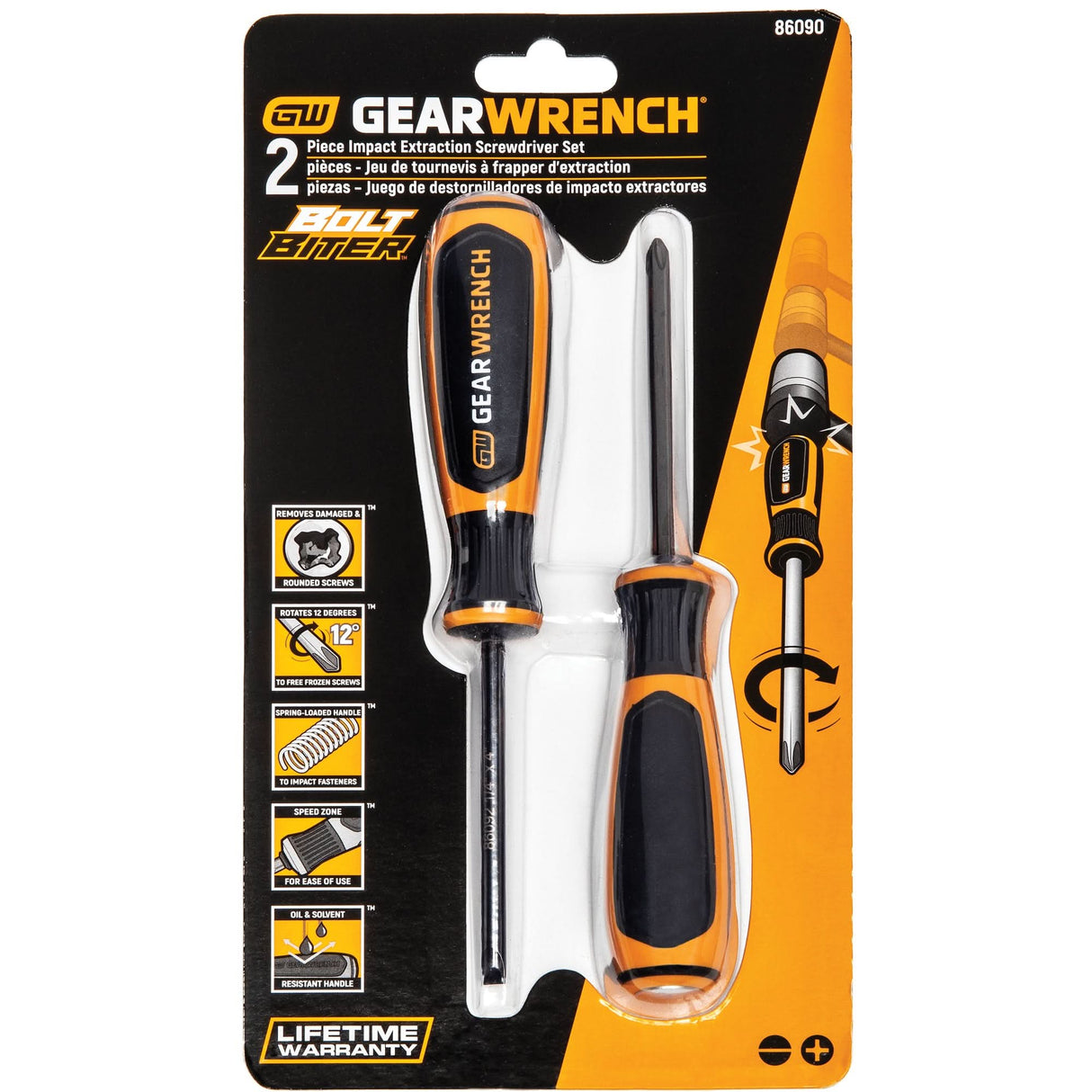 Bolt Biter™ Dual Material Extraction Screwdriver Set, 2 Pcs.