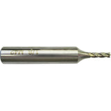 Weldon Shank End Mill, 9/16" Dia., 4 Flutes, Cobalt