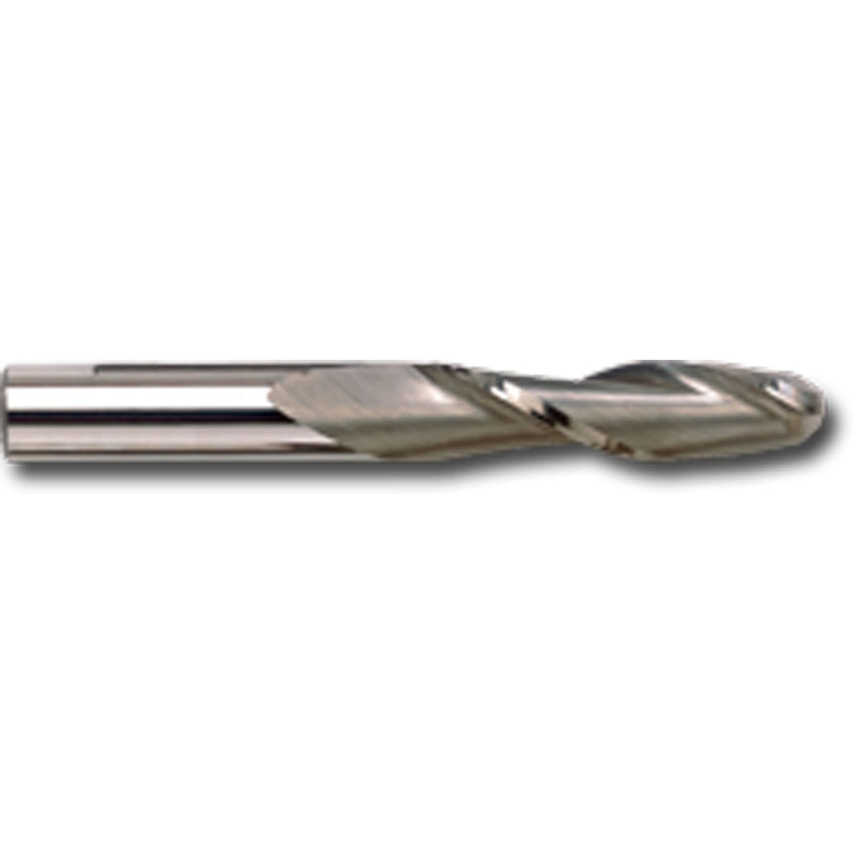 Long Series Ball Nose End Mill For Aluminum, 3/8" Dia., 2 Flutes, High Speed Steel