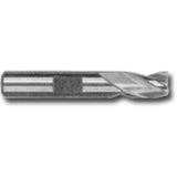 Weldon Shank End Mill, 1/4" Dia., 3 Flutes, High Speed Steel