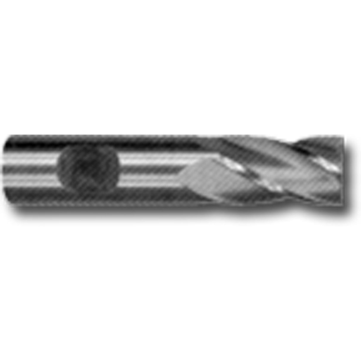 Weldon Shank Center Cut End Mill, 11/16" Dia., 4 Flutes, High Speed Steel