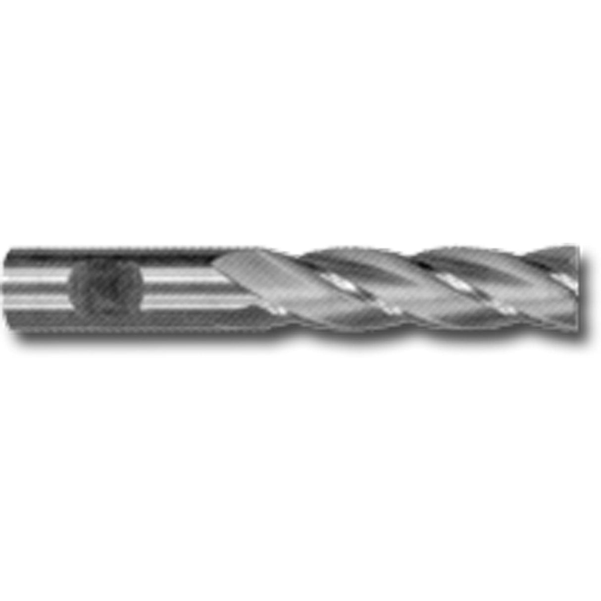 Weldon Shank Long Series End Mill, 25/32" Dia., 6 Flutes, High Speed Cobalt