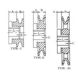 BK40H V-Belt Pulley Split Taper | 3.95" OD Single Groove