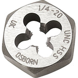 Hexagonal Rethreading Die, 1-1/10" Dia., 1/2"-13 Thread, Carbon