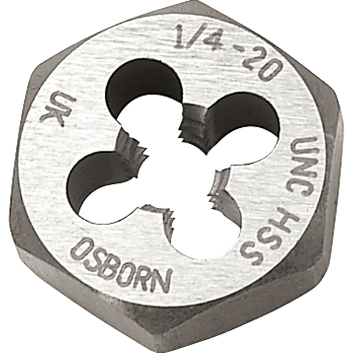 Hexagonal Rethreading Die, 1-1/10" Dia., 1/2"-20 Thread, Carbon