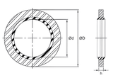 Bonded Seal 28.7mm x 37mm x 2mm - Carbon Steel/Nitrile