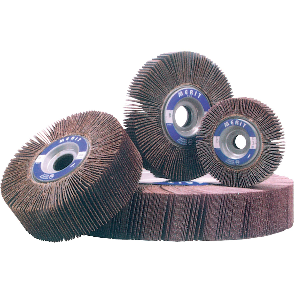 Flap Wheels - Bench Mounted Flap Wheels, Aluminum Oxide/Ceramic, 180 Grit, 8" x 2" x 1"