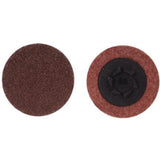 Quick-Change Cloth Disc, 1" Dia., 50 Grit, Aluminum Oxide