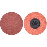 Quick-Change Cloth Disc, 2" Dia., 180 Grit, Aluminum Oxide