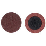 Quick-Change Cloth Disc, 2" Dia., 80 Grit, Aluminum Oxide