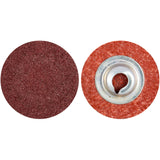 Quick-Change Surface Preparation Disc, 1" Dia., 50 Grit, Aluminum Oxide