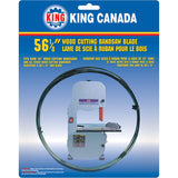 Wood Cutting Bandsaw Blade, 56-1/8" L x 1/4" W x 0.014" Thick, 6 TPI