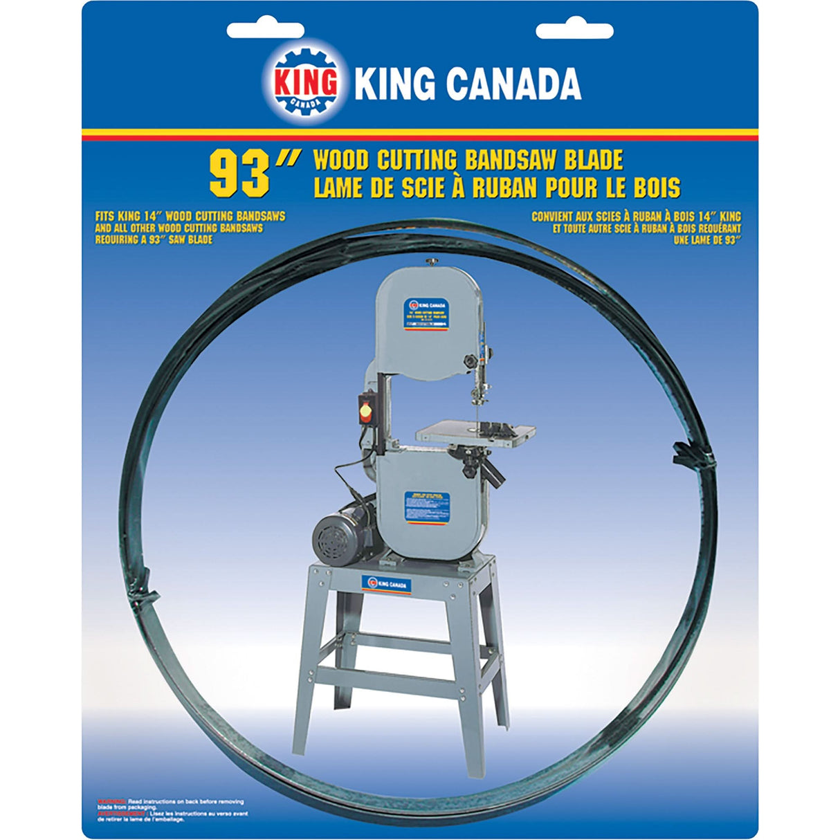 Wood Cutting Bandsaw Blade, 93" L x 3/16" W x 0.025" Thick, 10 TPI