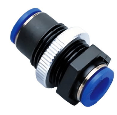 Bulkhead Union 1/4" Tube Push to Connect - Polymer