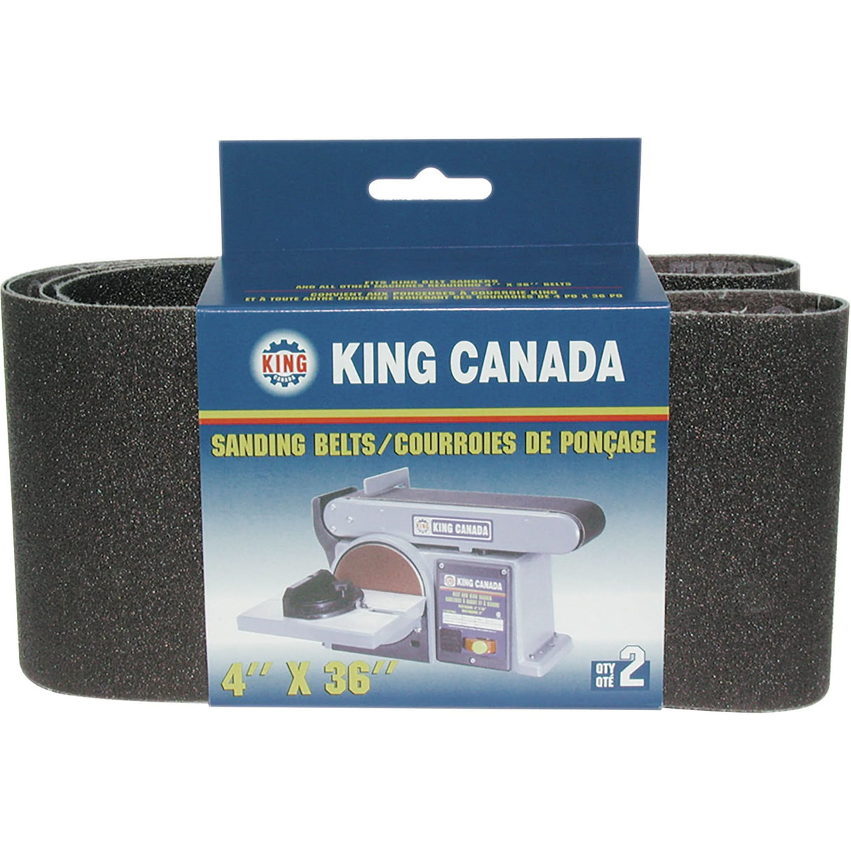 Wood Sanding Belt Kit, 4" W x 36" L, 120 Grit