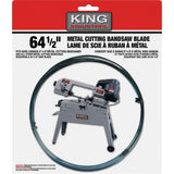 Bandsaw Metal Blade, Carbon Steel, 64-1/2" L x 1/2" W x 0.025" Thick, 24 TPI