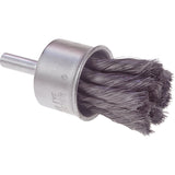 Knot Wire End Brush, 1/2" Dia., 0.014 Wire Dia., 1/4" Shank