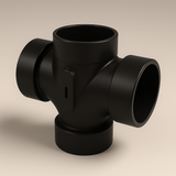 LESSO ABS Double Sanitary Tee — All-Hub DWV, cUPC Certified