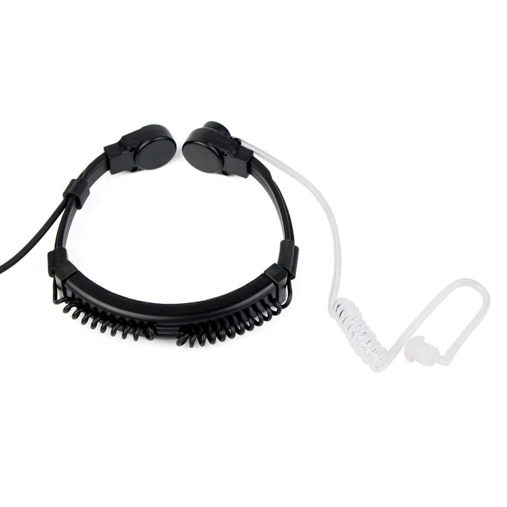 Microphone de gorge réglable et oreillette à tube acoustique Retevis ETK002 Premium (K1 2 broches)