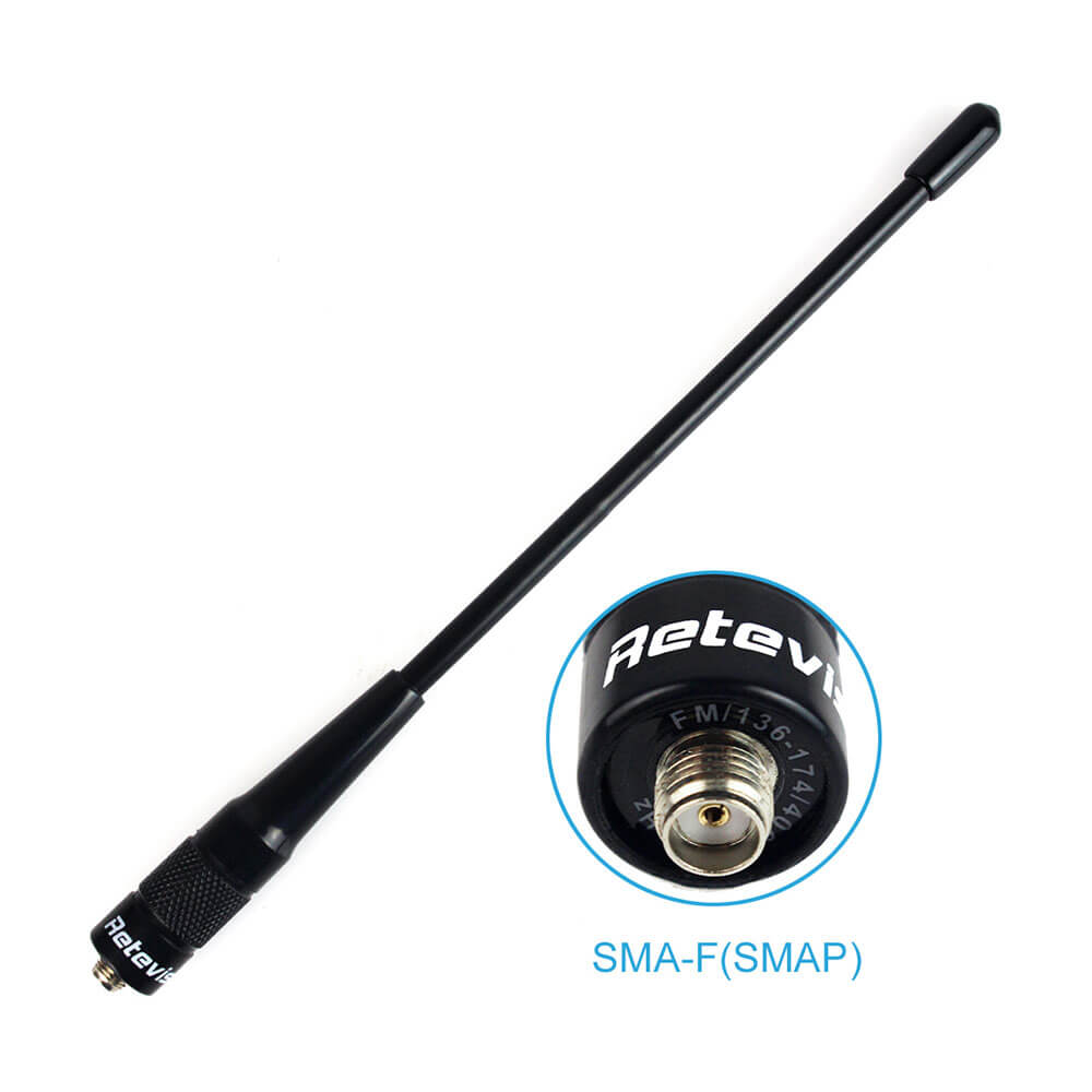 Antenne de remplacement flexible Retevis RHD-701 bibande (SMA-femelle)