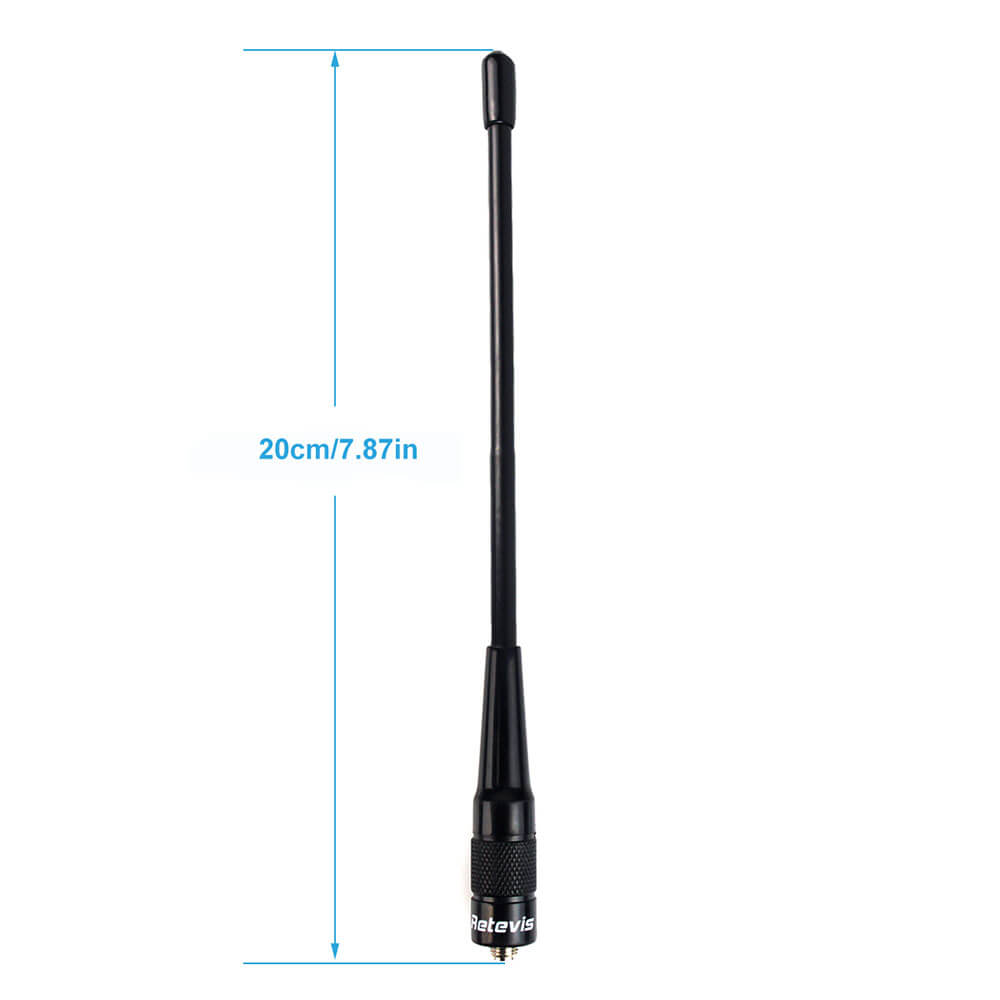 Antenne de remplacement flexible Retevis RHD-701 bibande (SMA-femelle)