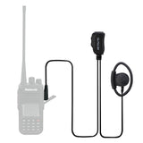 Retevis EEK012 Adjustable D-Shape Earpiece with PTT Mic (2-Pin)