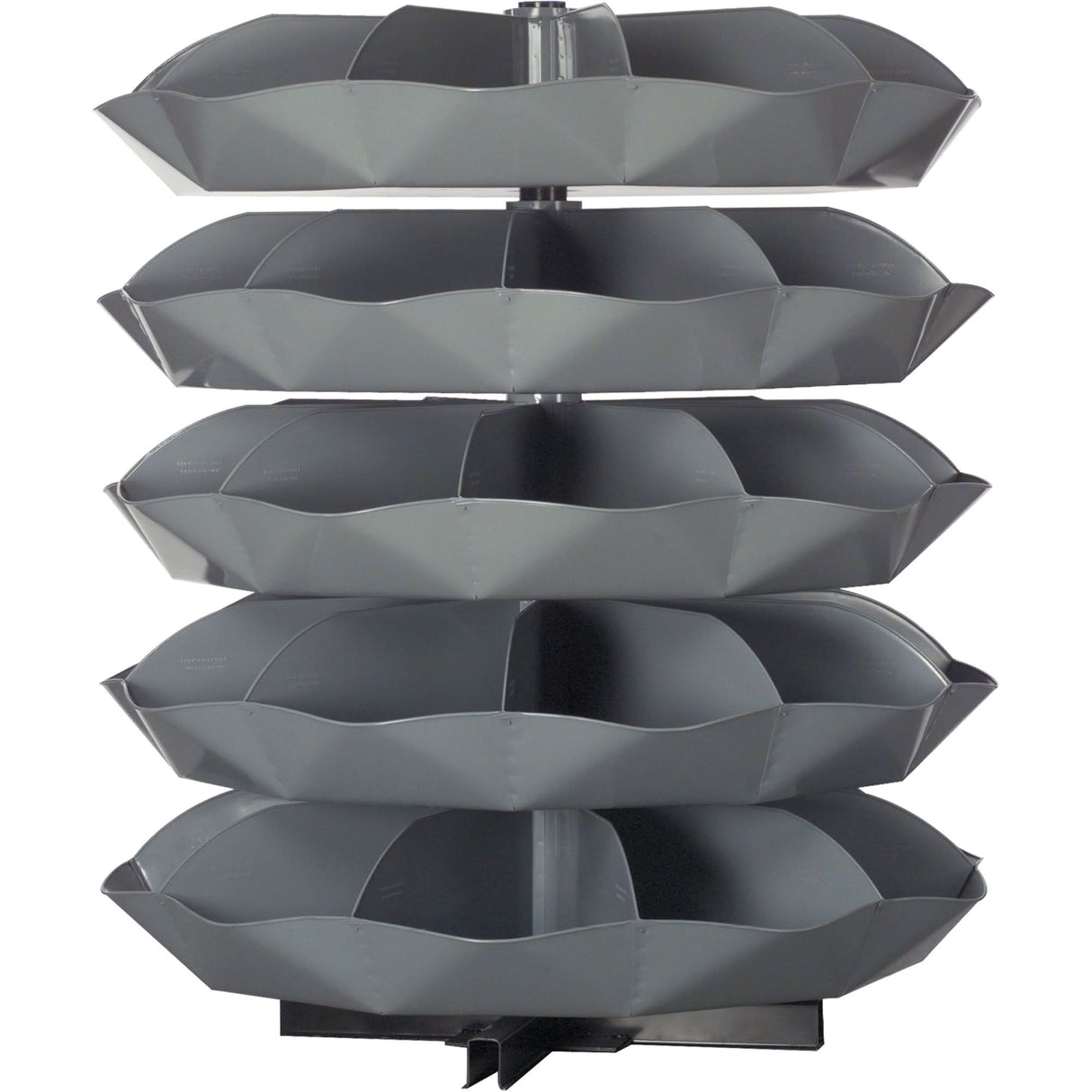 Rotabin® Storage Units, 625 lbs. Capacity per Level, 5 Level, 56" H x 44" Dia.