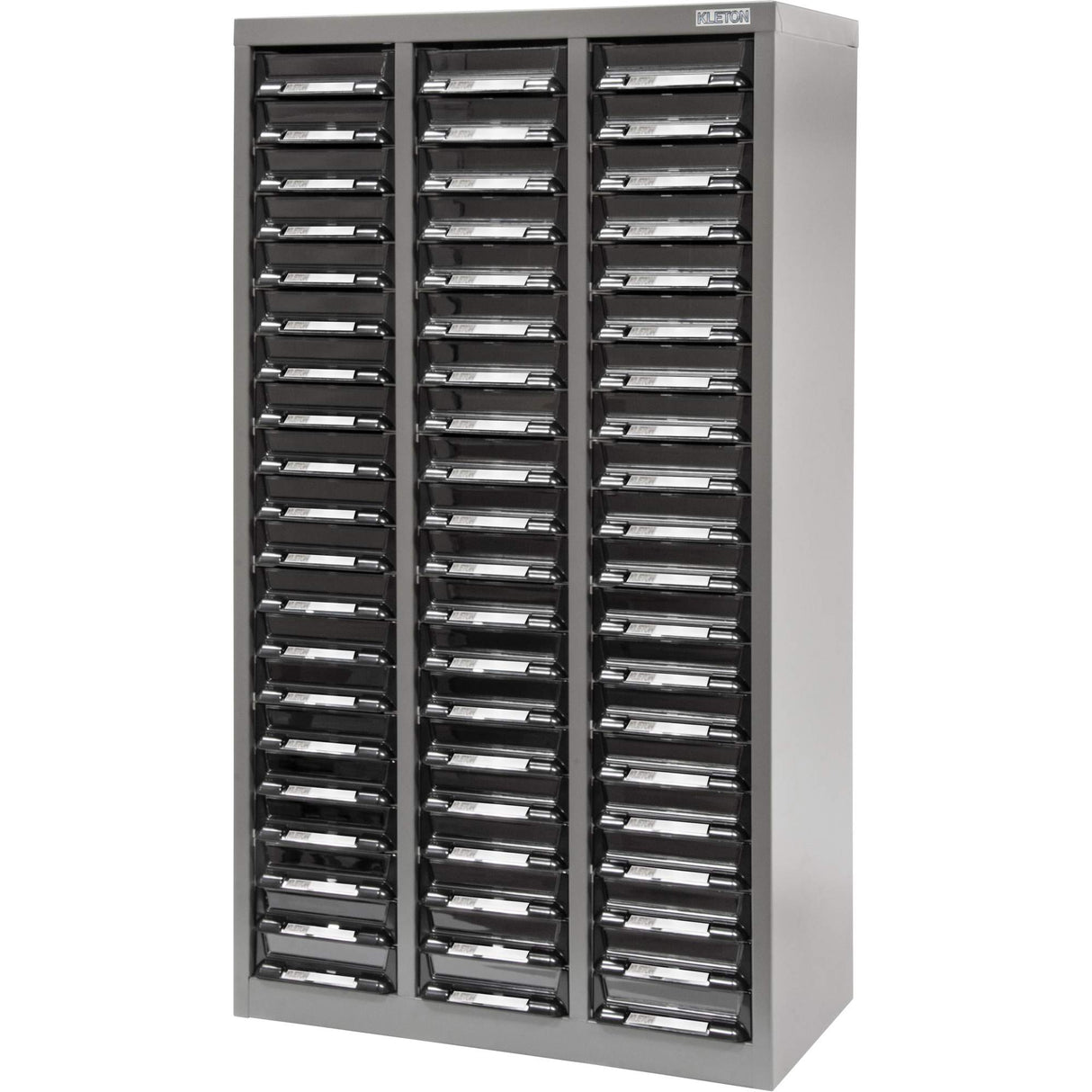 KPC-300 Parts Cabinet, Galvanized Steel, 60 Drawers, 21-3/10" x 10-2/5" x 36-9/10", Grey
