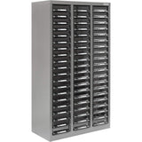 KPC-300 Parts Cabinet, Galvanized Steel, 60 Drawers, 21-3/10" x 10-2/5" x 36-9/10", Grey