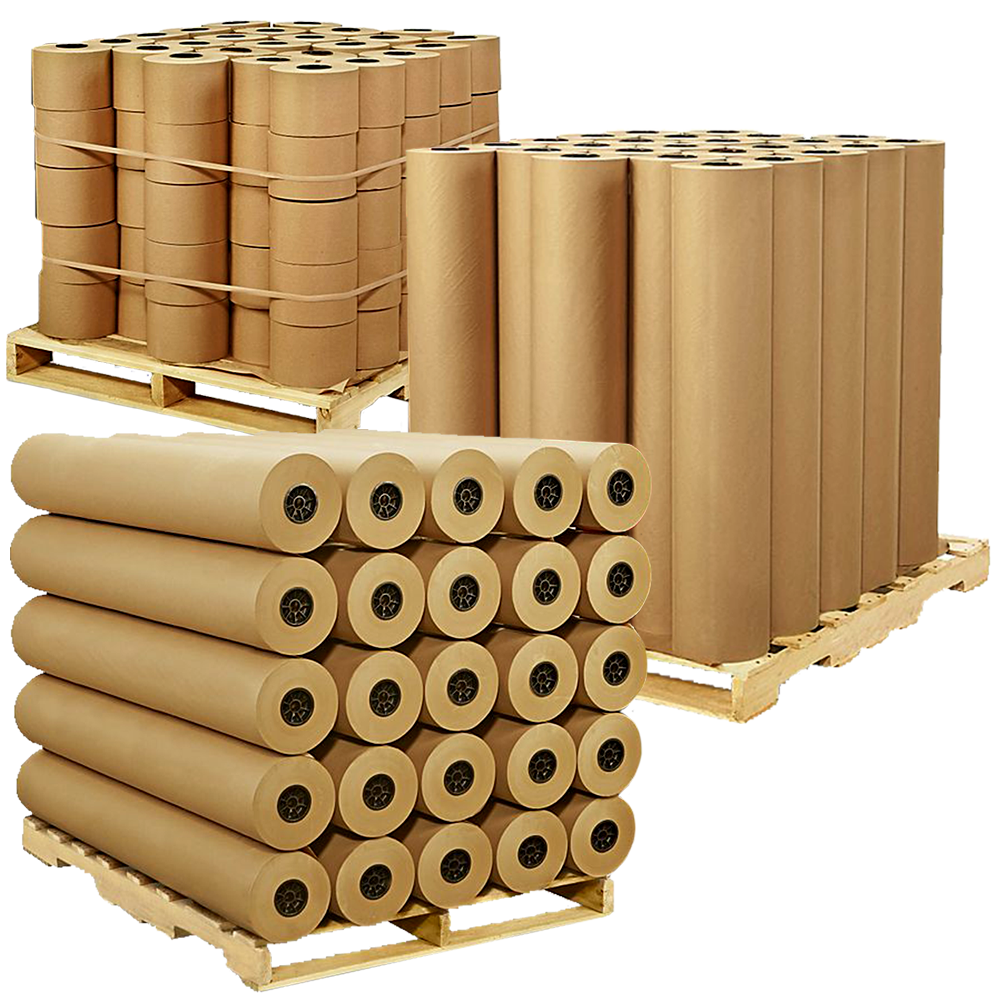 Kraft Paper Roll Skid Lot - 24" x 1,000', 48 Roll/Pallet