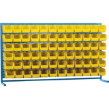 Louvered Rack with Bins, 72 Bins, 72" W x 15" D x 40" H