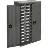 KPC-400 Parts Cabinet, Galvanized Steel, 48 Drawers, 22-3/5" x 10-4/5" x 36-9/10", Grey