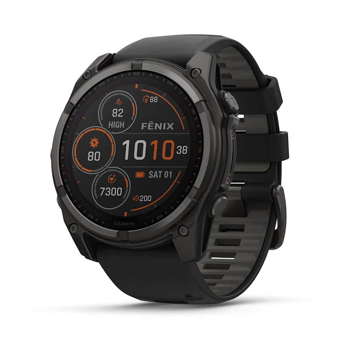 fēnix® 8 – 51 mm, Solar Sapphire, Carbon Gray DLC Titanium