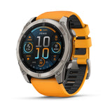 fēnix® 8 – 51 mm, AMOLED Sapphire, Titanium with Spark Orange/Graphite Band